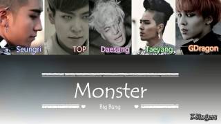 Big Bang - Monster | Sub (Han - Rom - English) Color Coded Lyrics