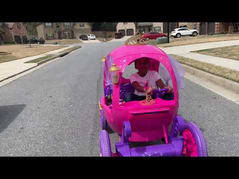 Thumbnail for Princess Carriage Ride Toy Power Wheels Car Race Day #racecar #viralvideo by Princess (car)