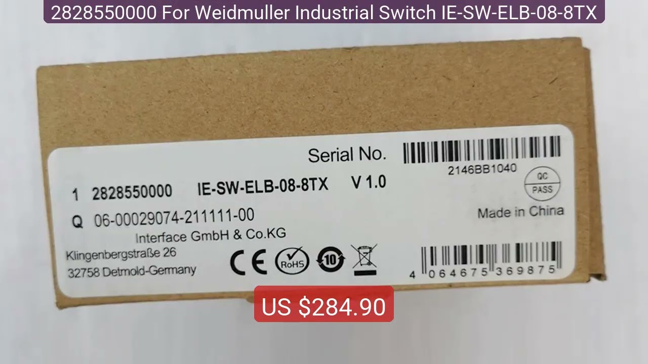 2828550000 For Weidmuller Industrial Switch IE-SW-ELB-08-8TX — Best Deal 2026 | Shop Now!