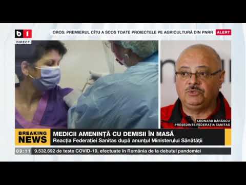 STIRI B1 ORA 9.00 CU ANETA SANGEORZAN - MEDICII AMENINTA CU DEMISII IN MASA
