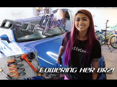 BRZ GETS HER FIRST MOD! | Lowering Spring Install
