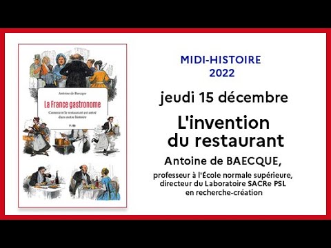 L'invention du restaurant