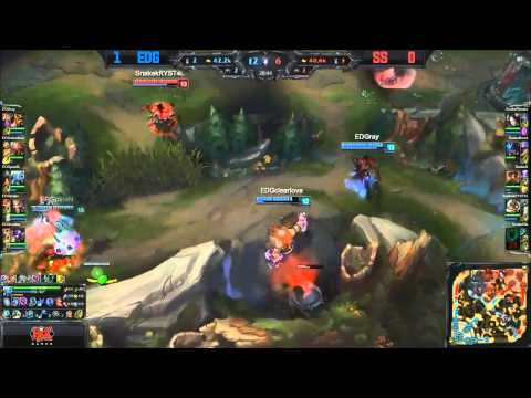 EDG (Jinjao Draven) VS Snakes (Krystal Corki) Game 2 Highlights - 2015 LPL Summer W7D3