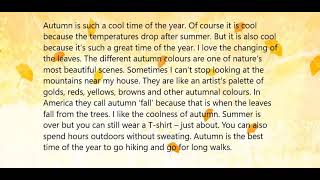 Luyện nghe 1 phút : The lesson on  AUTUMN #Shorts