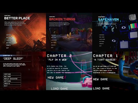 Poppy Playtime Chapter 1 2 3 4 5 6 - Main Menu Comparison Evolution (Concept)