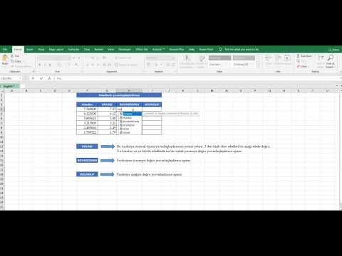 ROUND, ROUNDUP, ROUNDDOWN functions in Excel - ROUND, ROUNDUP, ROUNDDOWN funksiyaları
