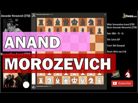Viswanathan Anand vs Alexander Morozevich analyzed by Stockfish | 2004