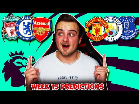My Premier League 2018/19 WEEK 15 PREDICTIONS!