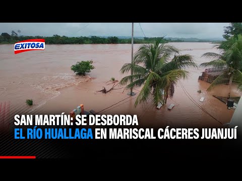 🔴🔵San Martín: Se desborda el río Huallaga en Mariscal Cáceres Juanjuí