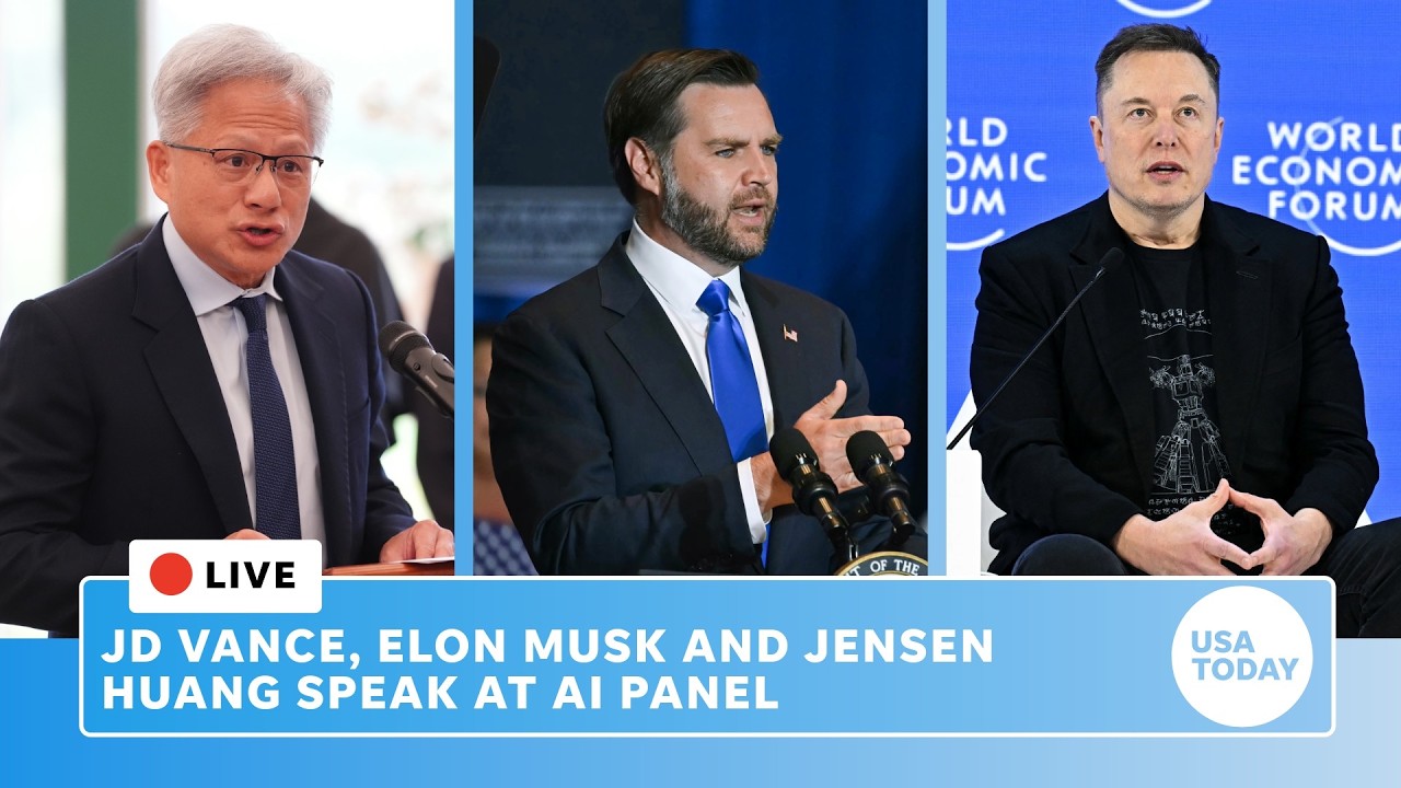 Live: JD Vance talks AI with Elon Musk, Nvidia's Jensen Huang at 'America's Golden Age' event
