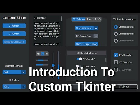 Modern Tkinter Gui Custom Tkinter Tutorials Python Modern Gui
