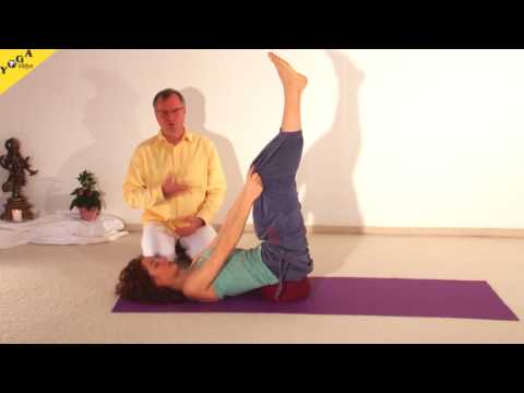 Schulterstand, unterstützt - Sarvangasana  - Praktische Anleitung (Auszug  Anfängerstunde)