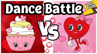 Dance Battle: Sweet Treats VS Hearts | Valentine's Day Brain Break | Just Dance | Games for Kids
