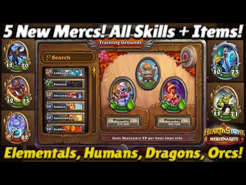 5 New Mercenaries?!? All Skills + Items Detailed! Support for Elementals, Humans, Dragons, and Orcs!