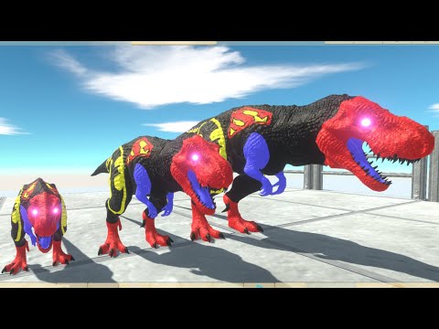 BAT SUPERMAN T REX DIFFERENT SIZES DEATH RUN - Animal Revolt Battle Simulator