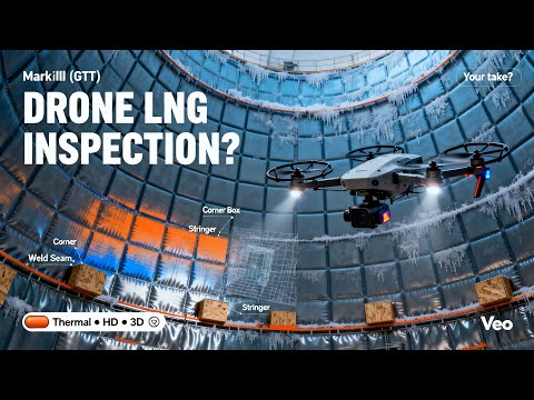 LNG Tank Inspection by Drone  #shorts #lng