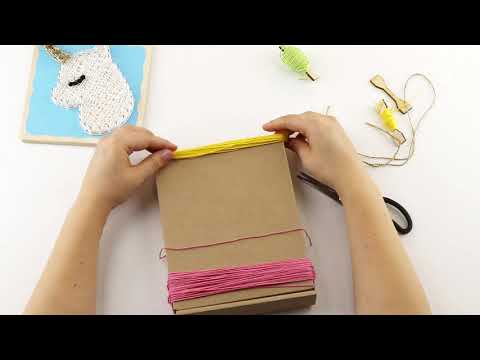 Миниатюра изображения товара Набор для творчества «изонить» Woody Цвик-арт Единорог Цветочек / 02451