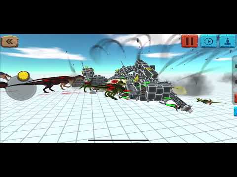 Humans and tanks vs dinosaurs