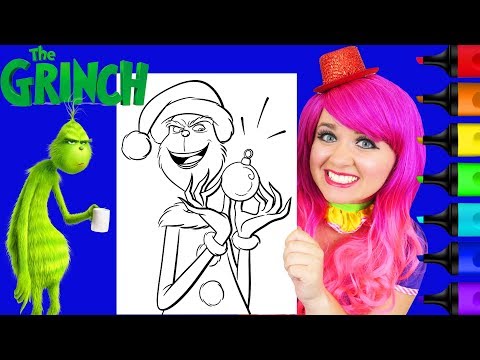 Coloring The Grinch Santa Claus Christmas Coloring Page Prismacolor Markers | KiMMi THE CLOWN Video
