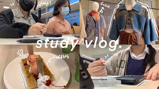 study vlog 📚 | mugging, visiting exhibition, sleep deprived lol