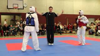 preview picture of video 'Taekwondo Osterturnier 2013 TG Biberach Stefan Wespel vs Khan'