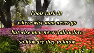 Fools rush in (cover with lyrics on screen)