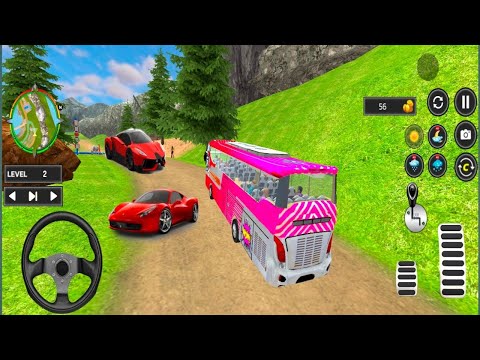 Crazy Bus Driving on Mountain Roads 🚍💥 | Extreme Offroad Bus Simulator Gameplay