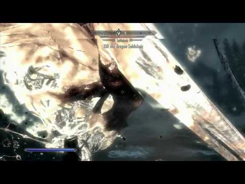 The Elder Scrolls V: Skyrim - Dragon Sahloknir Battle