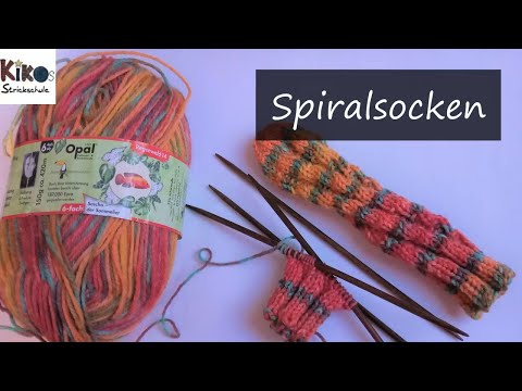 Kikos Strickschule - Anleitung Spiralsocken