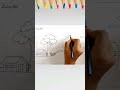 Easy Scenery Drawing for Beginners #shorts