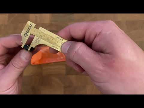 Must Have EDC Pocket Caliper Tool in Brass from Groz