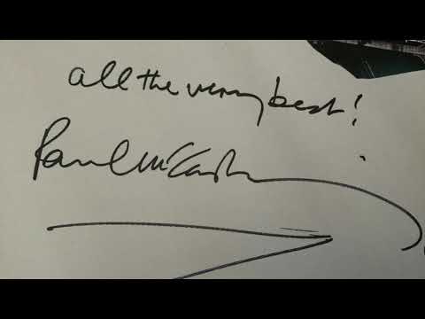Sir Paul McCartney Signing Autographs - 2021 - Now Available - Tracks UK Authenticated! 24x36 Canvas