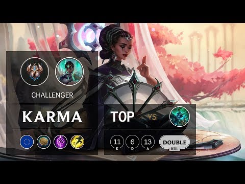 Karma Top vs Hecarim - EUW Challenger Patch 9.7