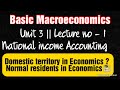 L1 U3 Basic Macroeconomics National Income Domestic Territory In GDP Normal Resident In GNP