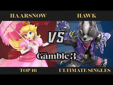 The Gamble 3 Top 16 - Haarsnow (Peach) vs. Hawk (Wolf) - SSBU