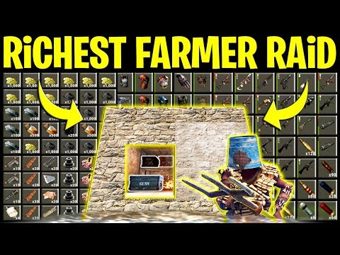 Rust RAIDING RICH FARMER BASE - Decayed Base Loot + ECO RAIDING A CLAN (Rust Raids PvP)