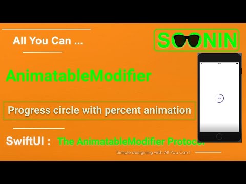 SwiftUI animations : The AnimatableModifier Protocol (Progress circle with percent animation)