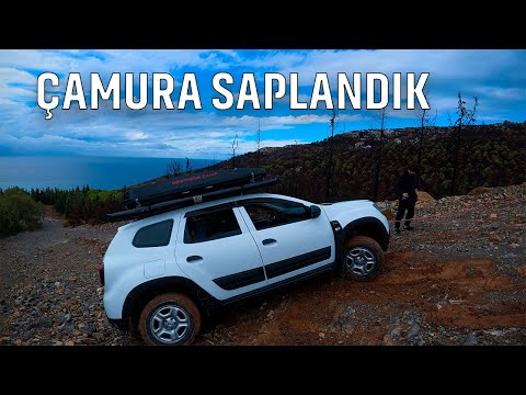 ŞİDDETLİ YAĞMURDA ISSIZ KOYDA KAMP VE OFF ROAD - İZMİR ÜRKMEZ