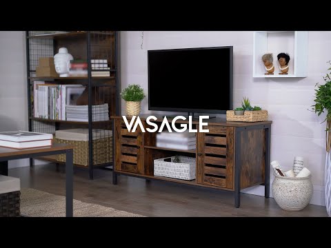 Vasagle Entertainment Unit with Adjustable Shelves | Living Culture