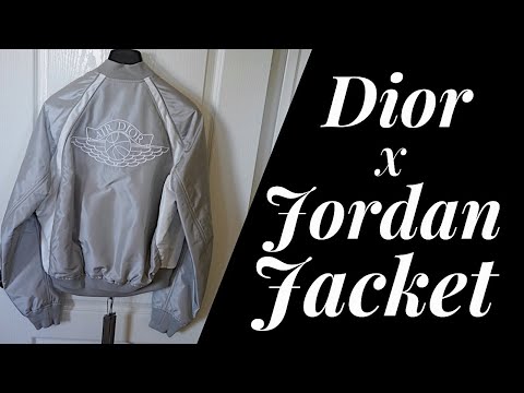 Dior x Jordan Grey Air Dior Wings Bomber Jacket Review & Unboxing