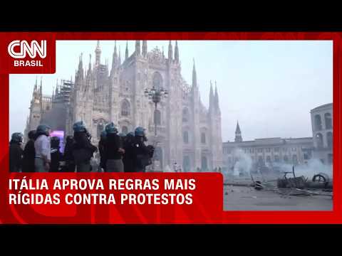 Itália aprova leis mais rígidas contra tumultos após violência em Milão | CNN PRIME TIME