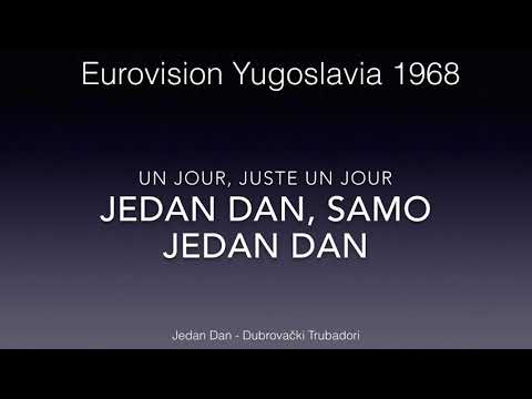 Eurovision Yugoslavia 1968 Jedan Dan Dubrovački trubaduri lyrics