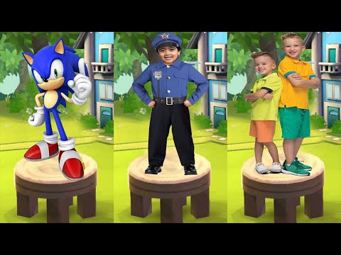 Sonic Dash vs Tag With Ryan vs Vlad and Niki Run - Gameplay Walkthrough Android/iOS