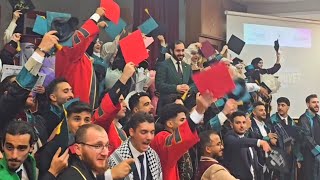 اليوم: من حفل تكريم خريجي جامعة #اسكندرون في #تركيا من الطلاب السوريين، ومعهم ثلة من الطلاب العرب.