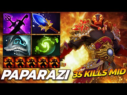 PAPARAZI [Ember Spirit] Brutal Sleight of Fist 35 Kills Gameplay 7.34c (Fullmatch)