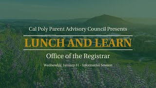 PAC Lunch and Learn: Office of the Registrar