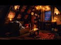 Rain at Cozy Attic | Gentle Rain Sounds for Sleep with Howling Wind