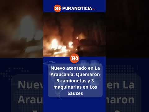Nuevo atentado en La Araucanía: Quemaron 5 camionetas y 3 maquinarias en Los Sauces