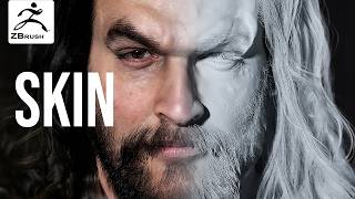 Esculpir DETALHES DA PELE no Zbrush RÁPIDO