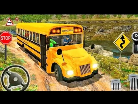 Offroad High School Bus Driver Simulator - Bus Driving Simulator 3D - Android GamePlay